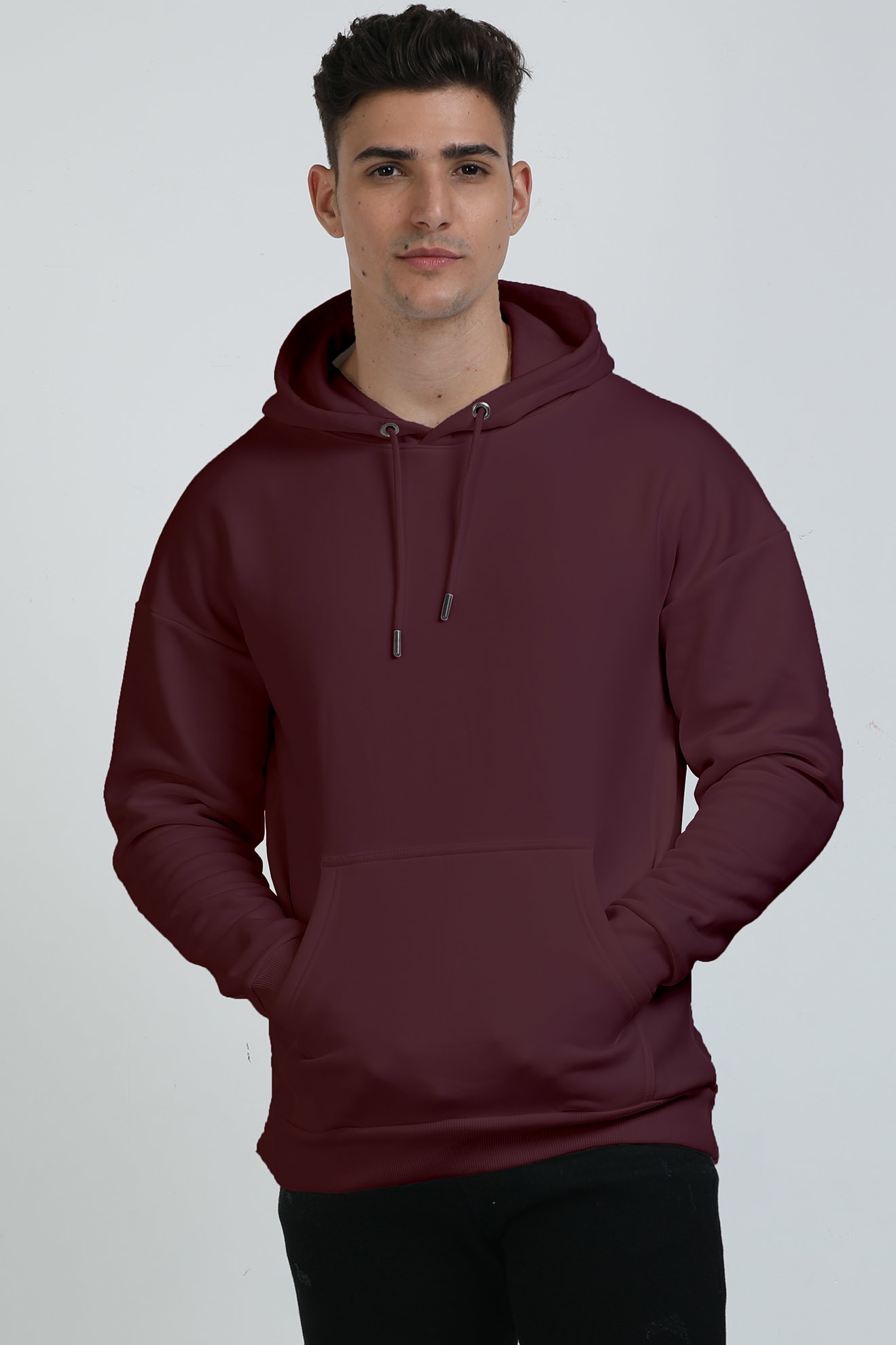 Unisex Plain Oversized Hooded Sweatshirt