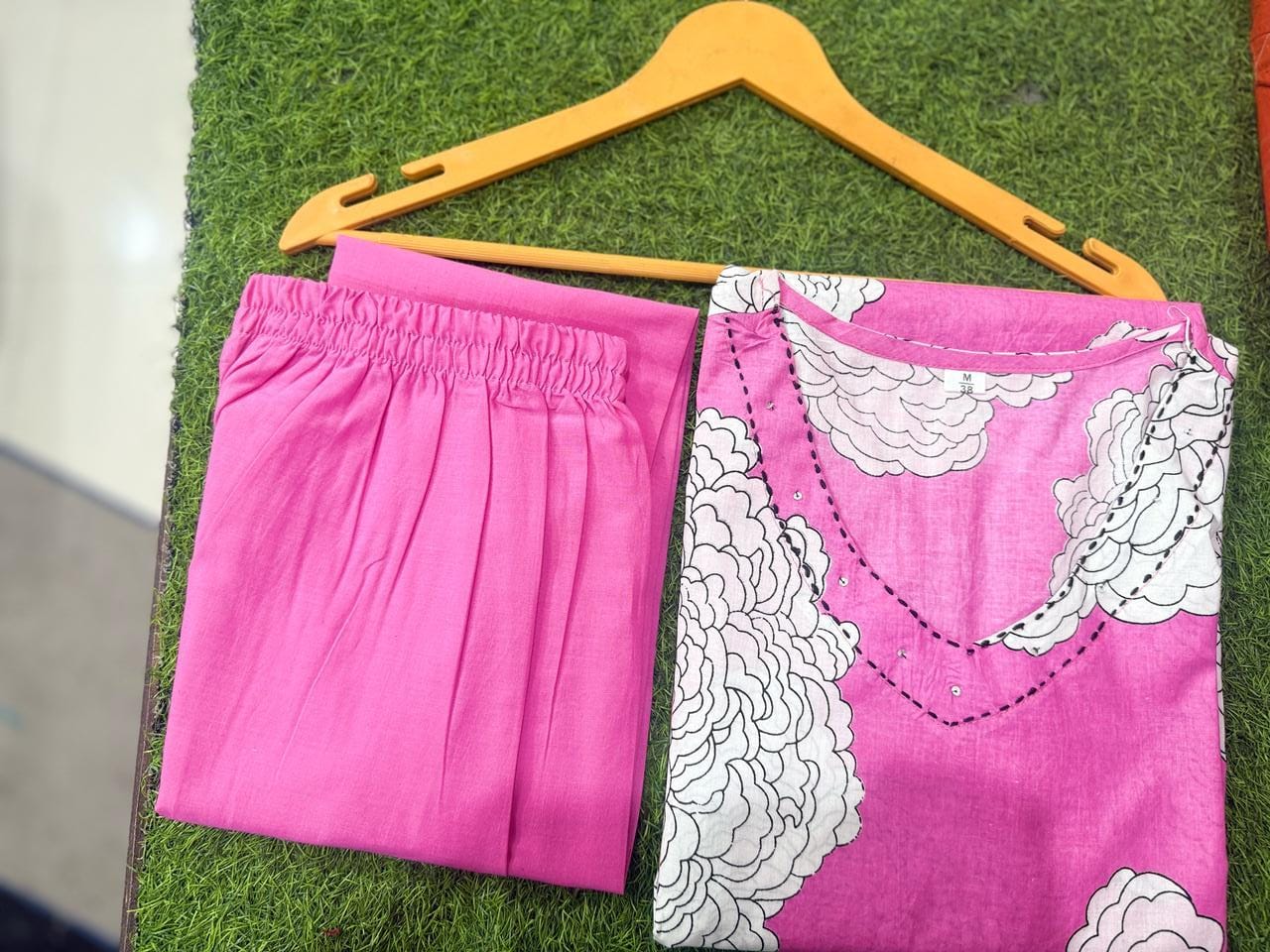 Comfy Pure Cotton Kurti with pocket and plazzo