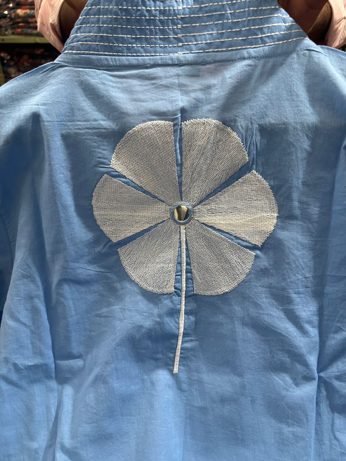 Shining Blue co-ords with embroidery work