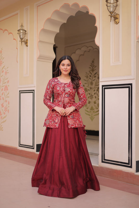 Radiant Pure Shimmer Jacquard Lehenga Set