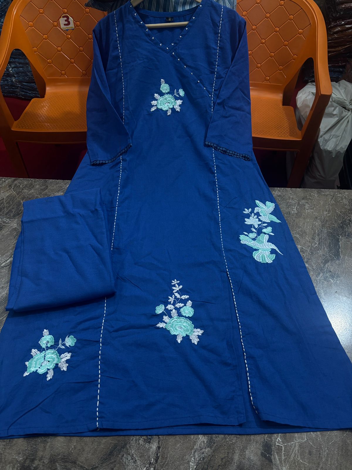 Elegant Cotton Flared Suit