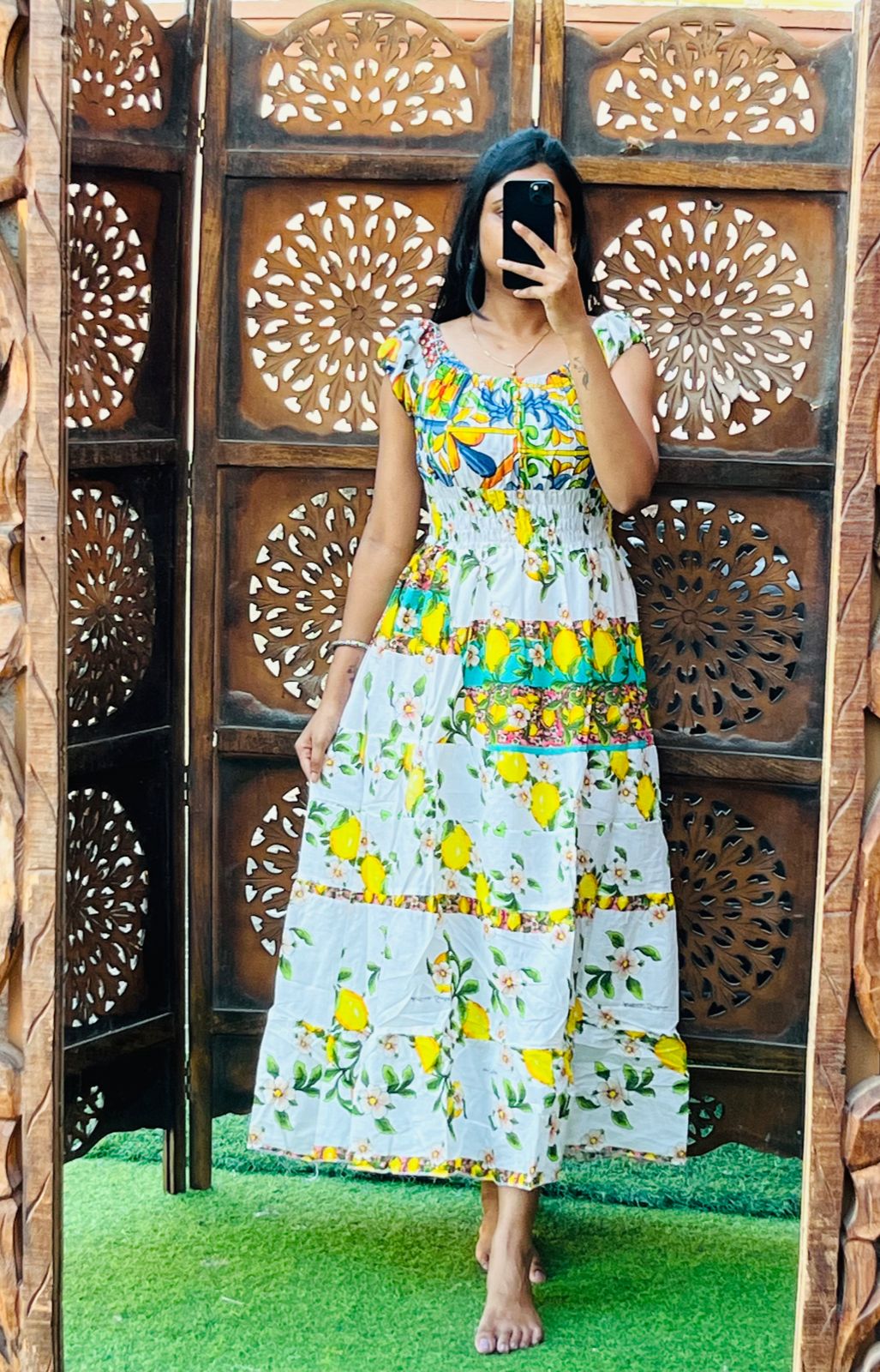 Jaipuri Print Cotton Dress