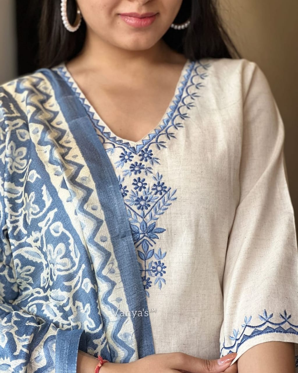 Pure Khadi Cotton Kurti Set