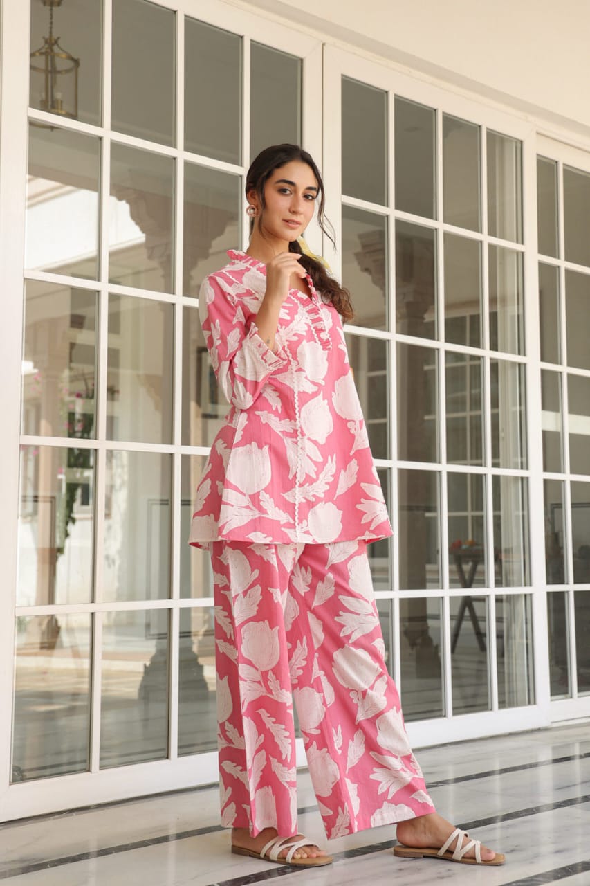 Amazing Summer Pink Cotton Co-ords