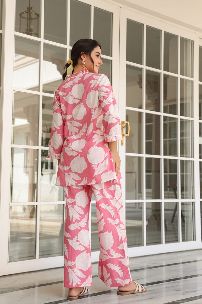 Amazing Summer Pink Cotton Co-ords