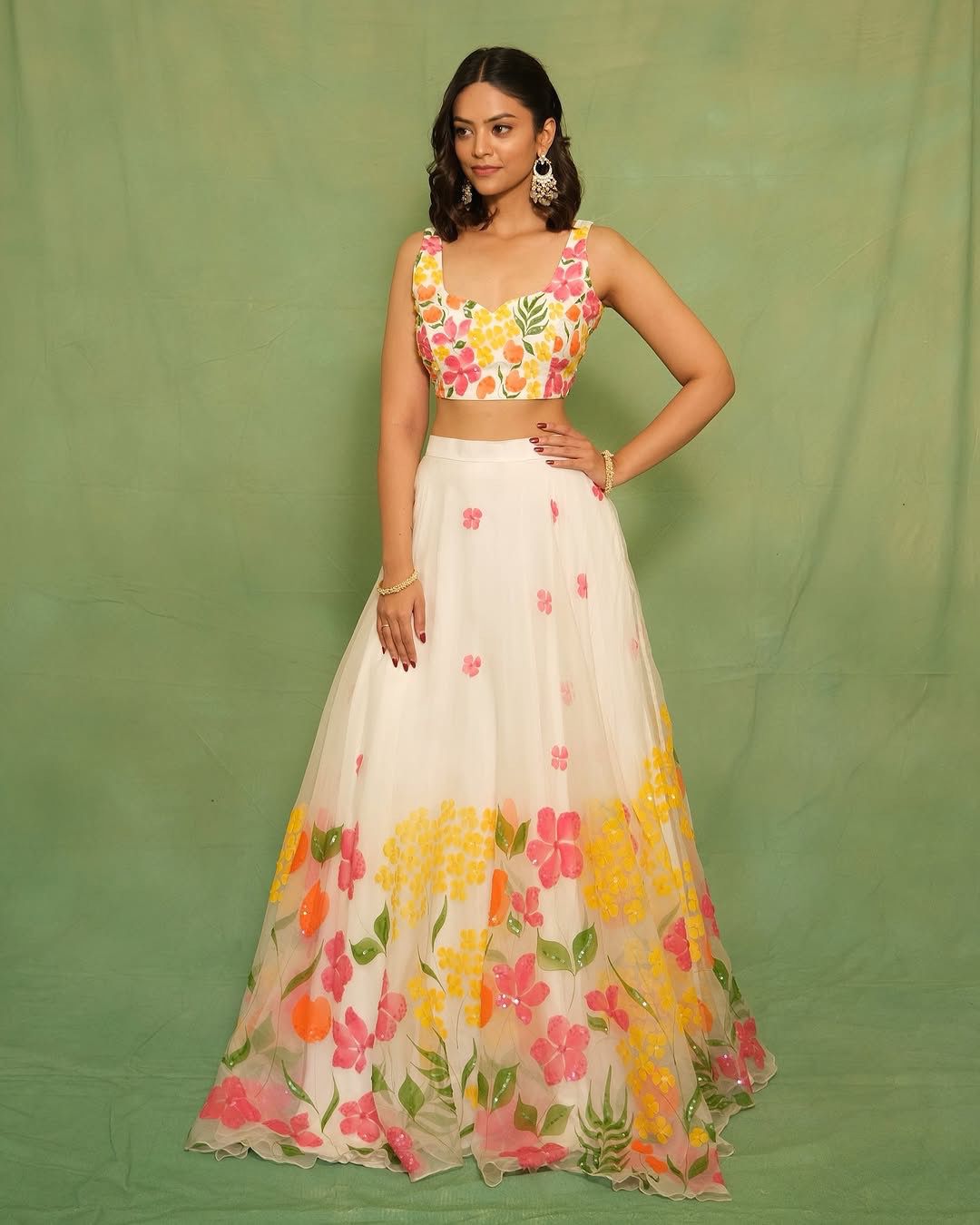 Digital Print Teby Silk Lehenga Set