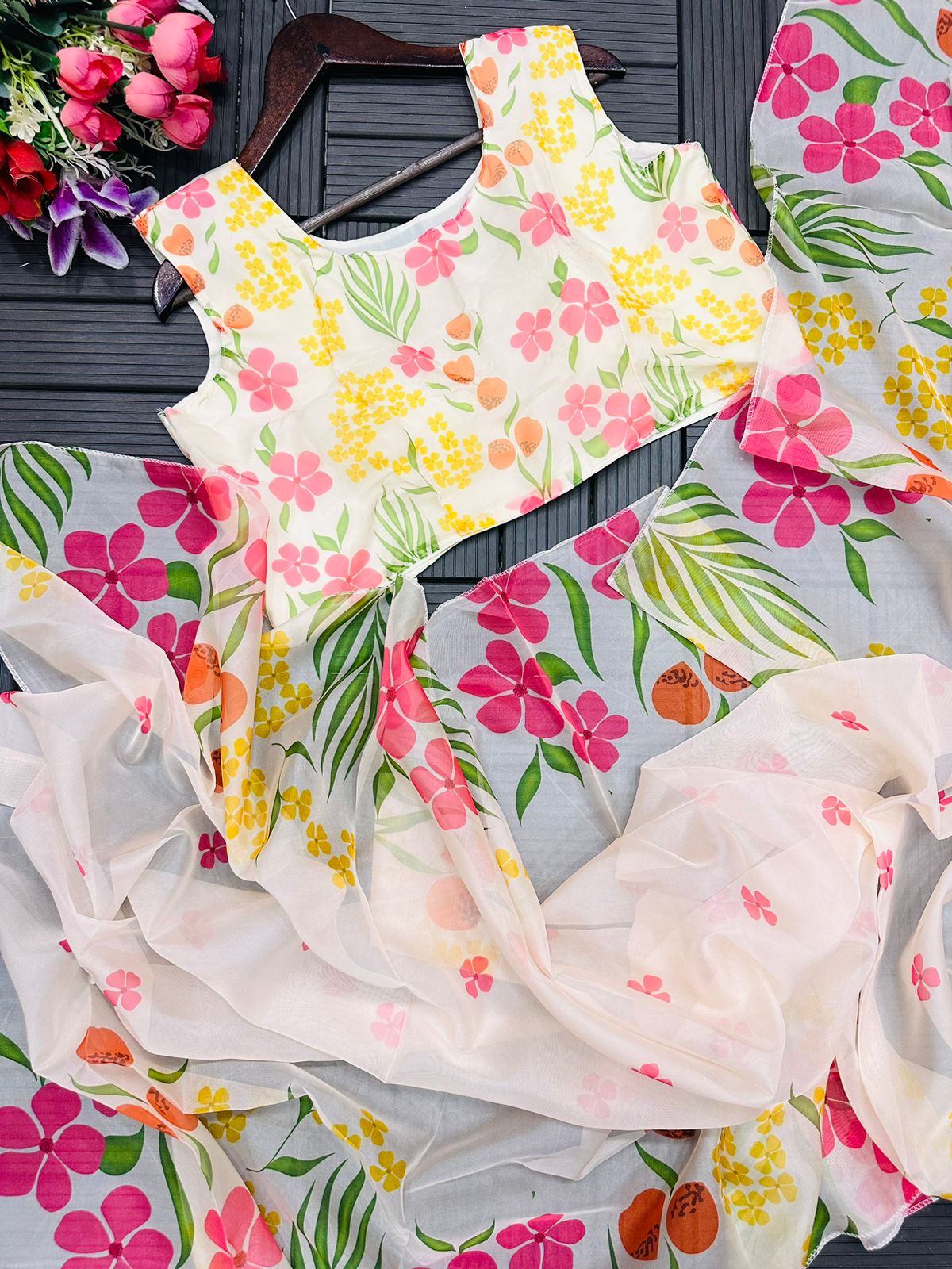 Digital Print Teby Silk Lehenga Set