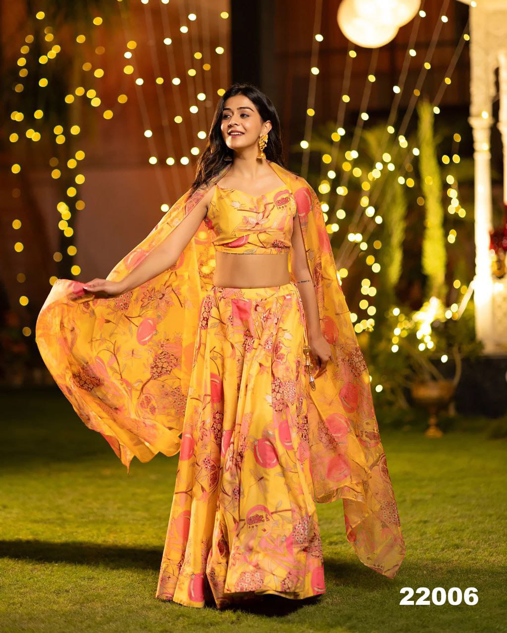 Heavy Airtex Chinon Silk Lehenga with Digital Print