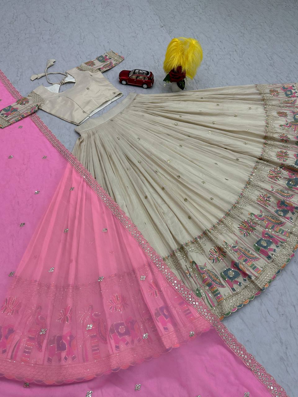 Pure Banarasi Tissue Silk Lehenga Set