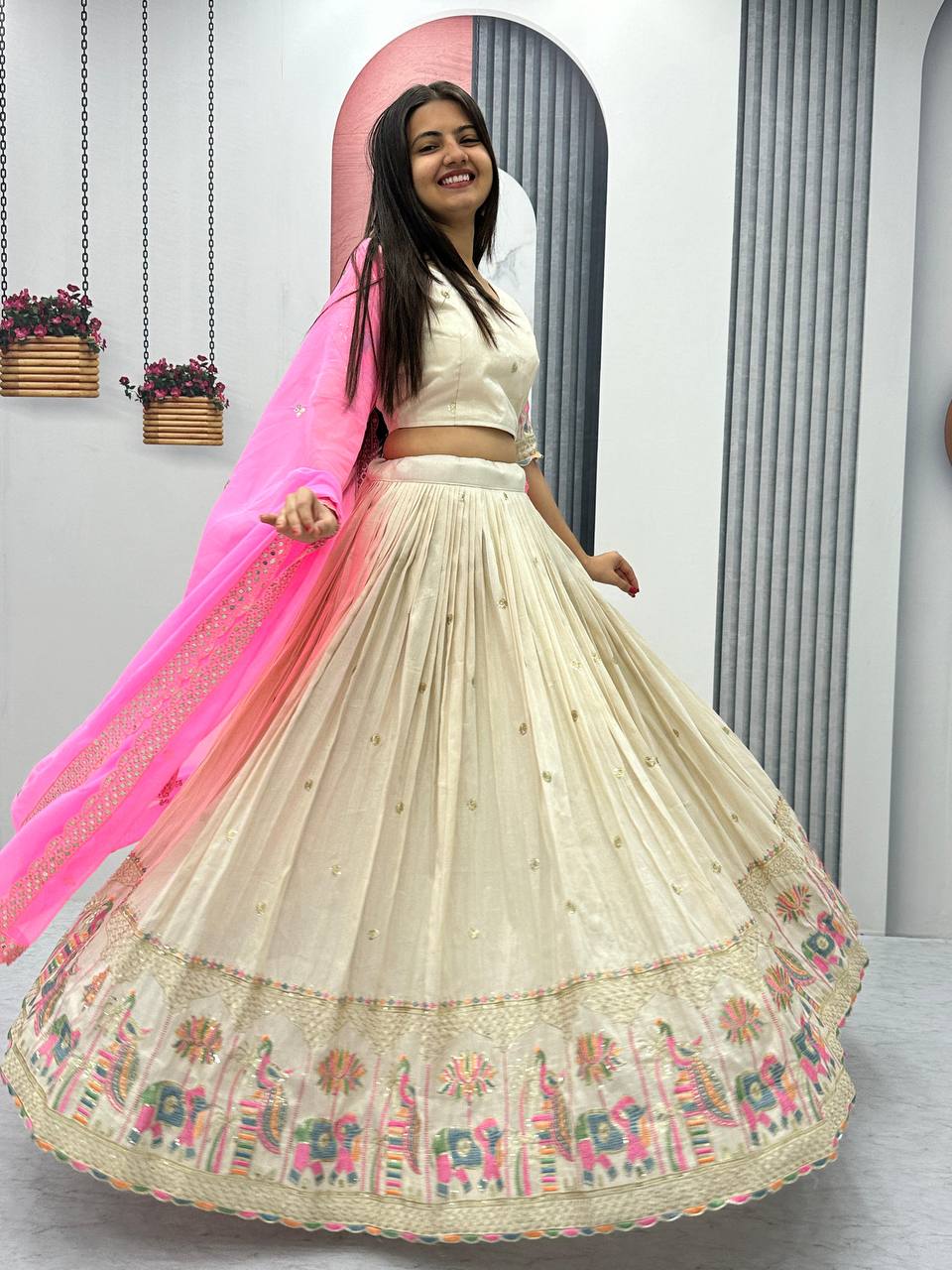 Pure Banarasi Tissue Silk Lehenga Set