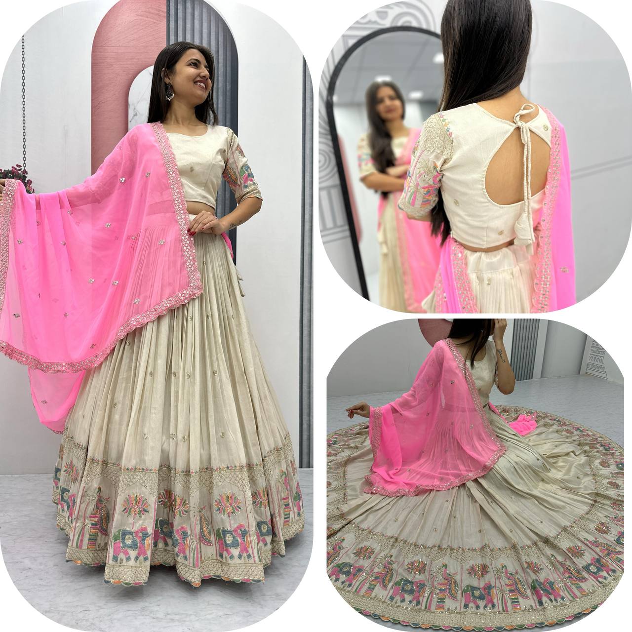 Pure Banarasi Tissue Silk Lehenga Set