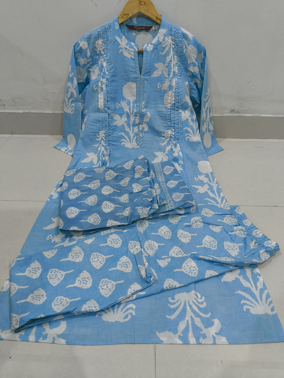Blooming Blue Pure Cotton Set