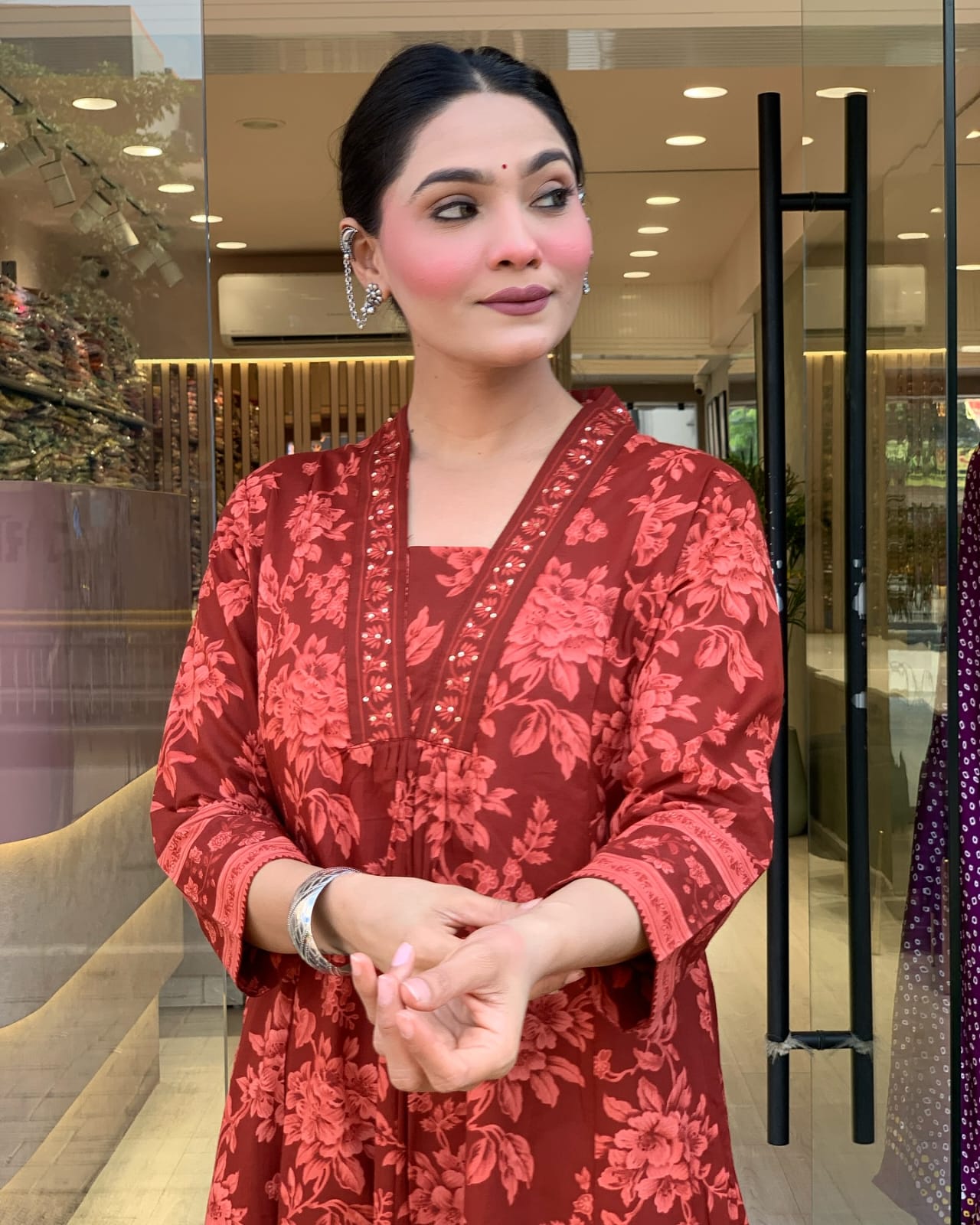 Premium flower Mul cotton with digital print Kurta set