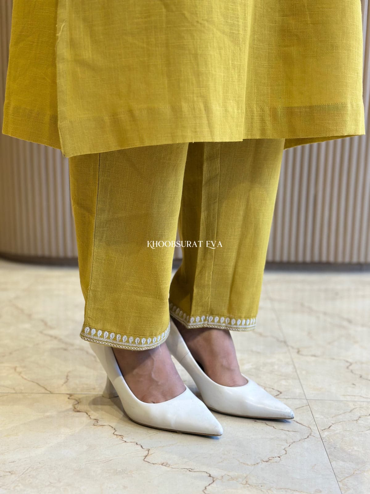 Natural Cotton Slub Kurti & Pant