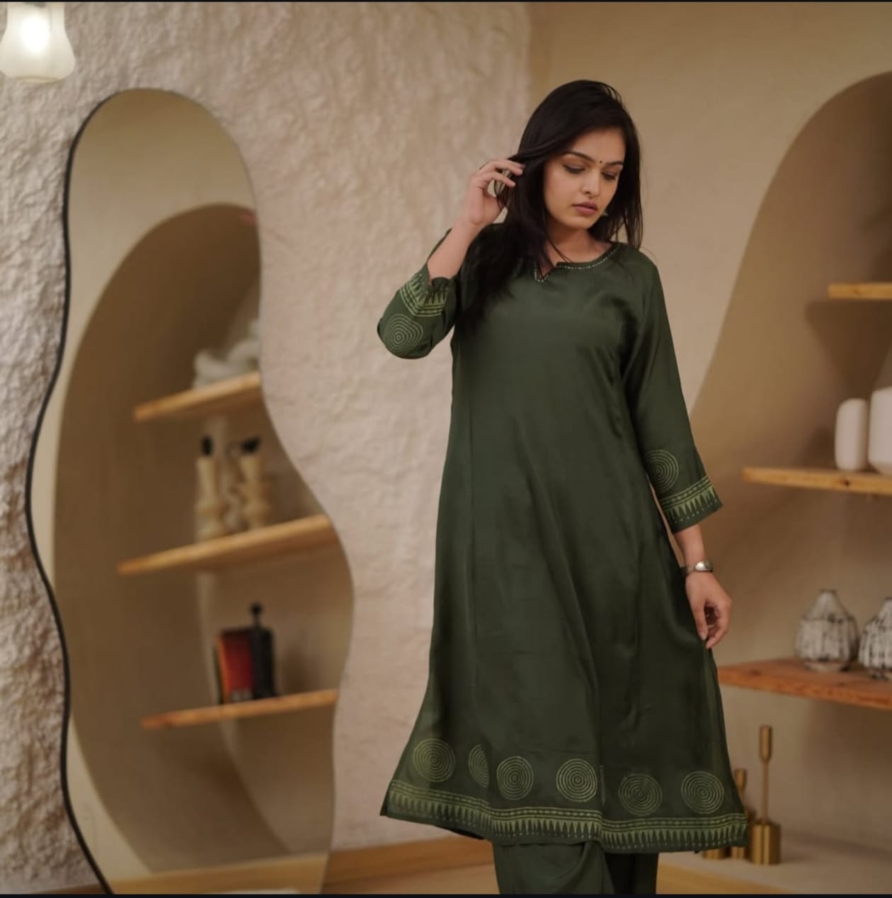 Floral Charm Kurti Set