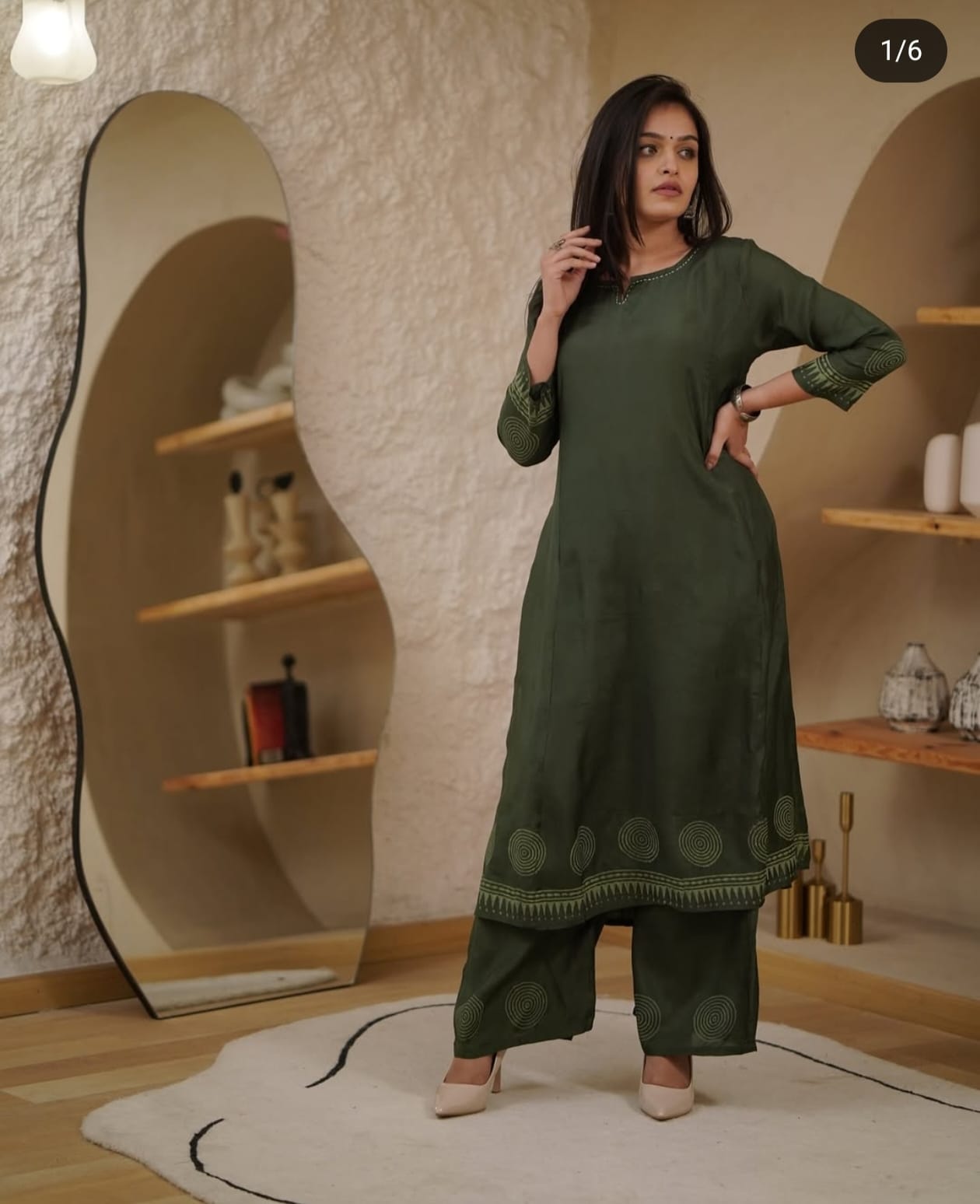 Floral Charm Kurti Set