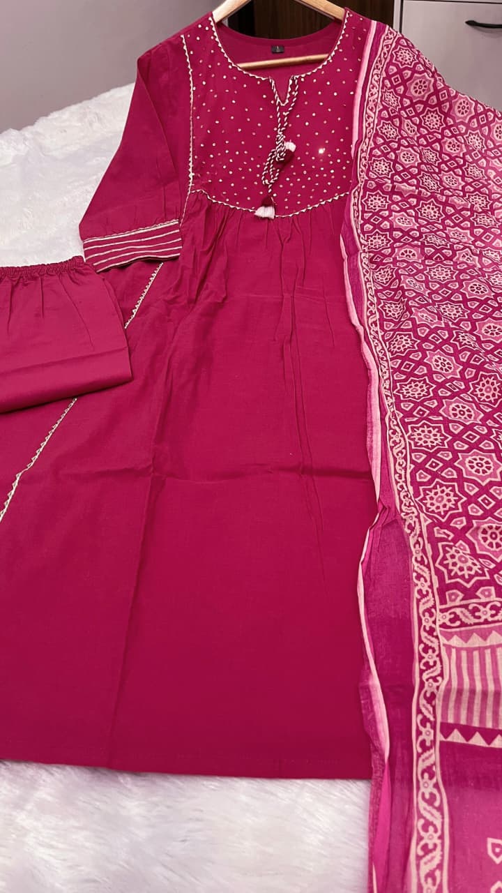 Pure Fine Cotton Suit Set