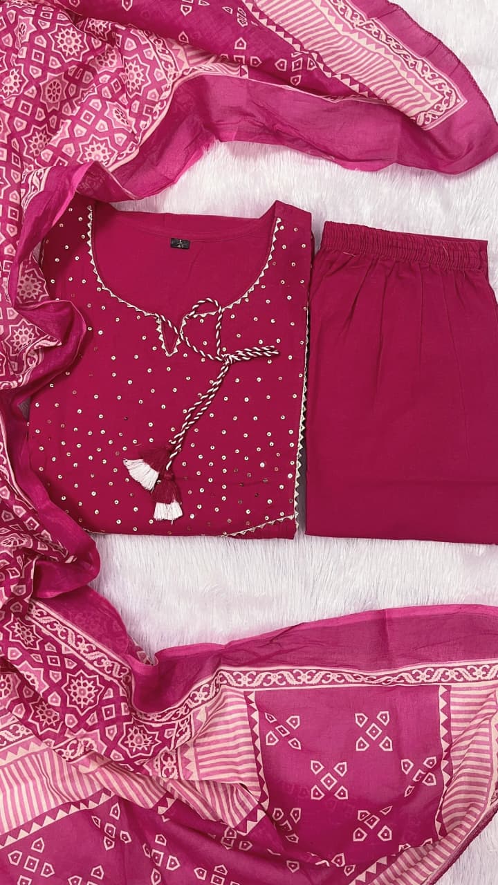 Pure Fine Cotton Suit Set