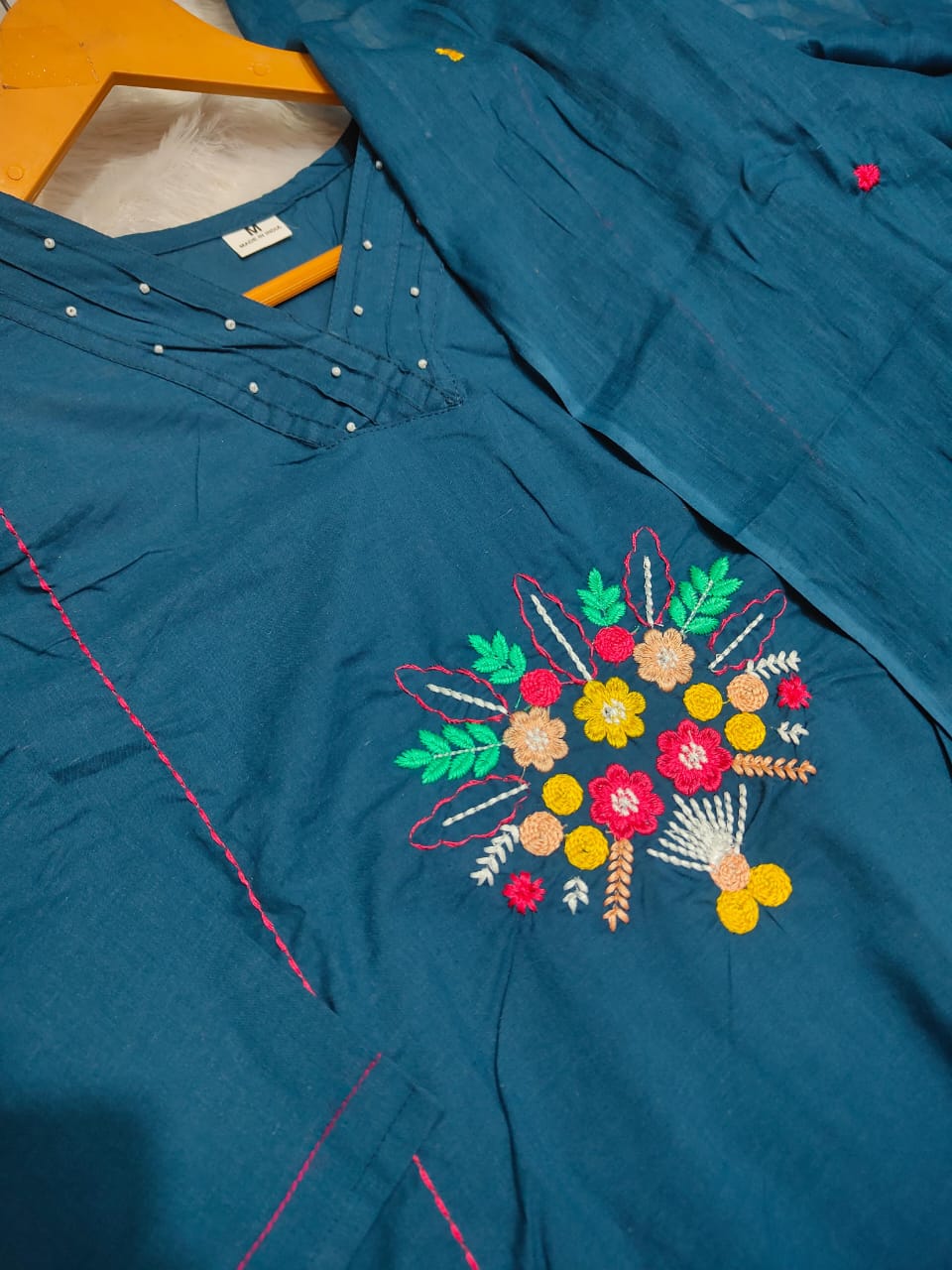 Beautiful Cotton Kurti,Pant and Dupatta set