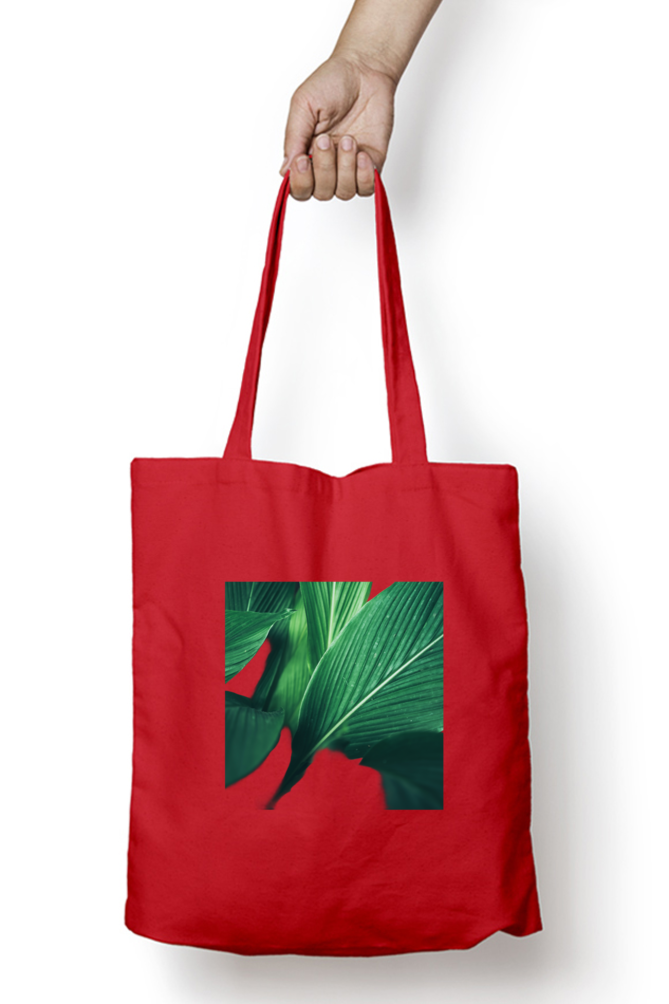 Leaf Zipper Tote Bag