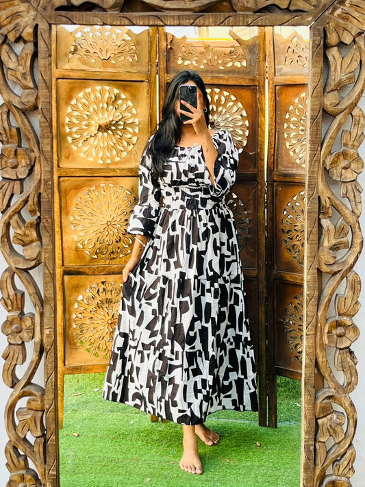 Black Cotton Gown