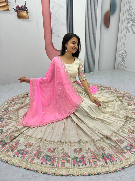 Pure Banarasi Tissue Silk Lehenga Set