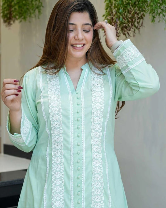 Cotton Cord set with lace detailing