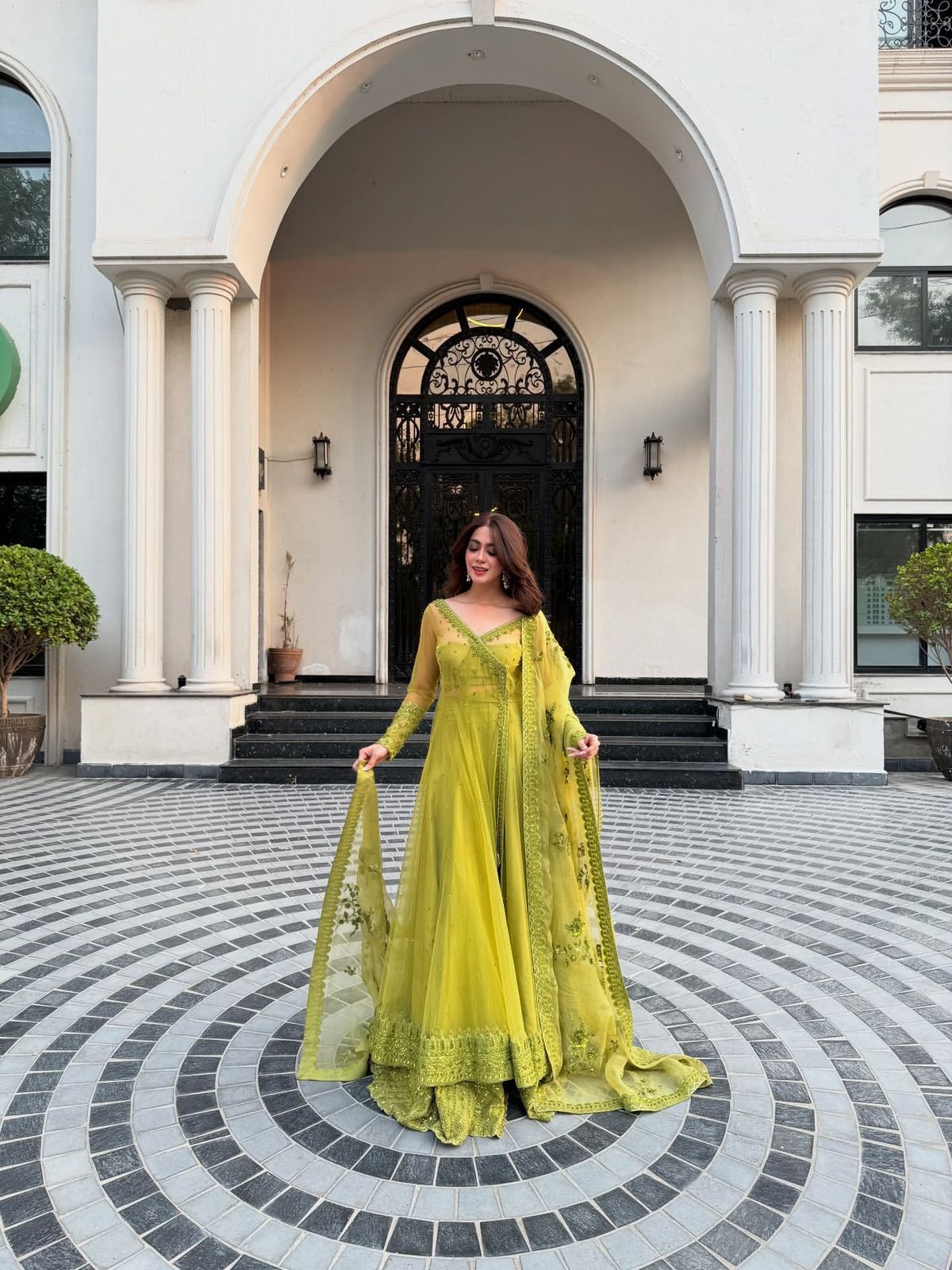 Dream Butterfly Net Lehenga Set with Shrug