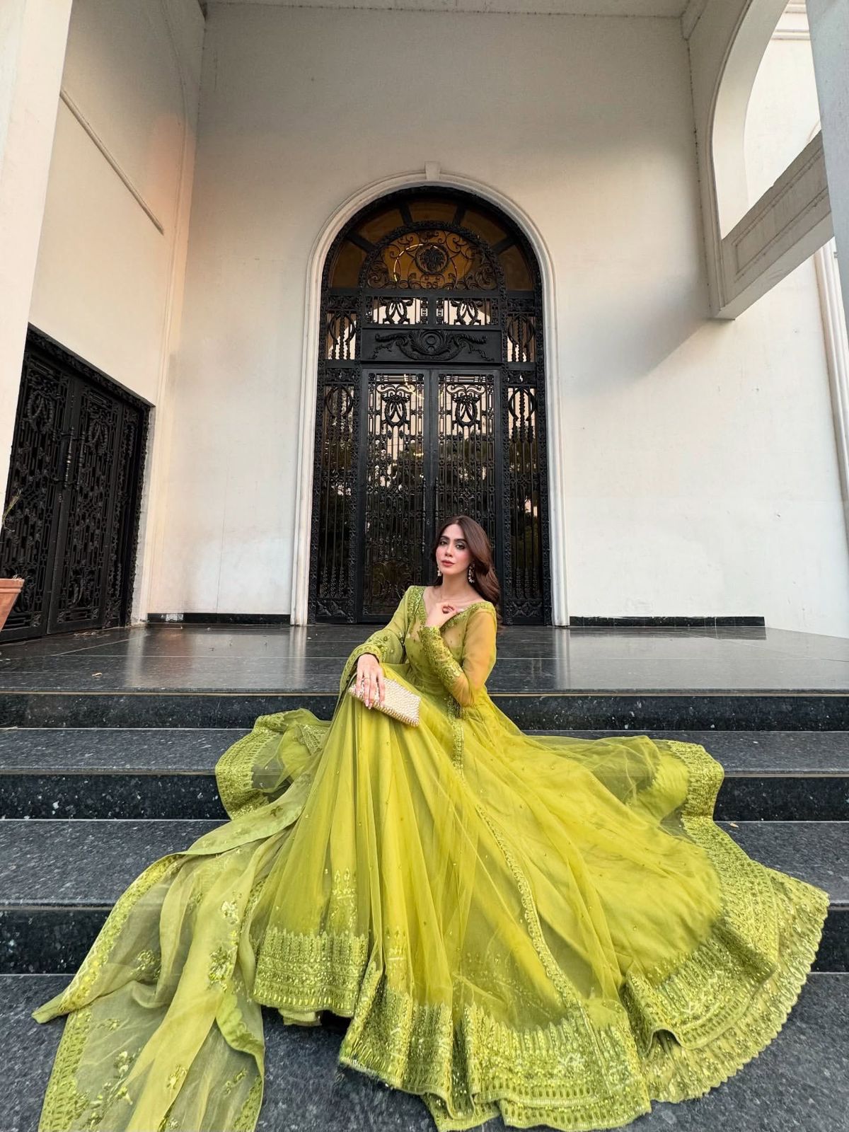 Dream Butterfly Net Lehenga Set with Shrug