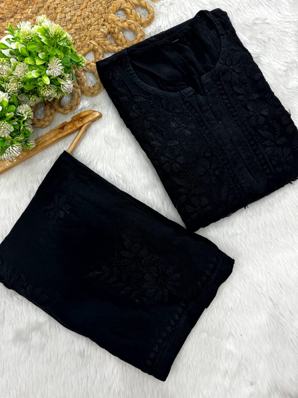 Premium Rayon Dyed Chikankari Suit