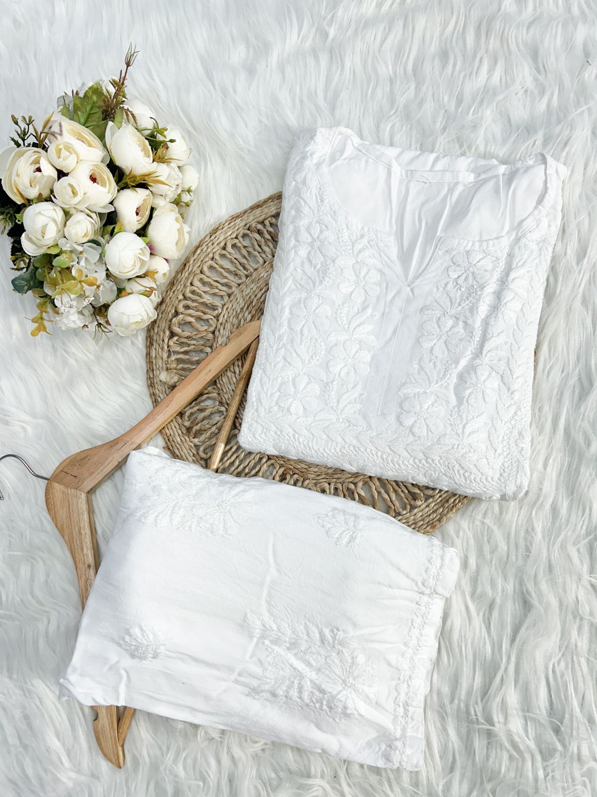 Premium Rayon Dyed Chikankari Suit