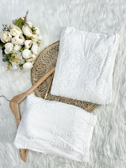 Premium Rayon Dyed Chikankari Suit