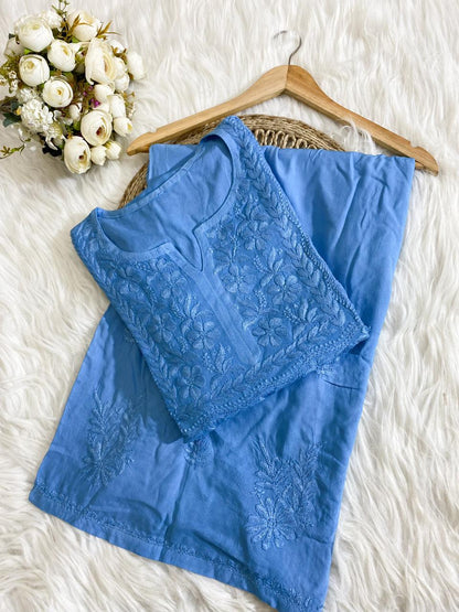 Premium Rayon Dyed Chikankari Suit
