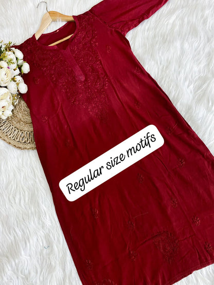 Premium Rayon Dyed Chikankari Cord Set