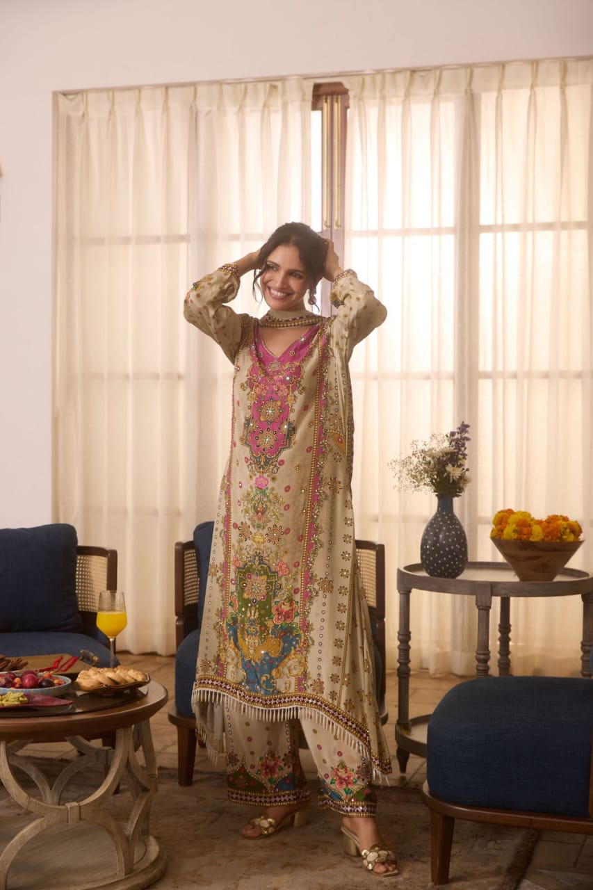 Noori Anarkali Round Palazzo Set