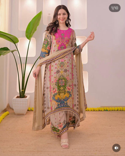 Noori Anarkali Round Palazzo Set