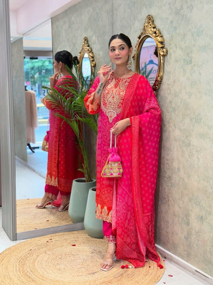 Premium Kitkat Silk Suit Set