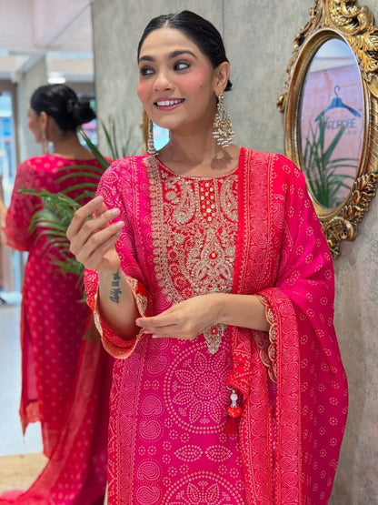 Premium Kitkat Silk Suit Set