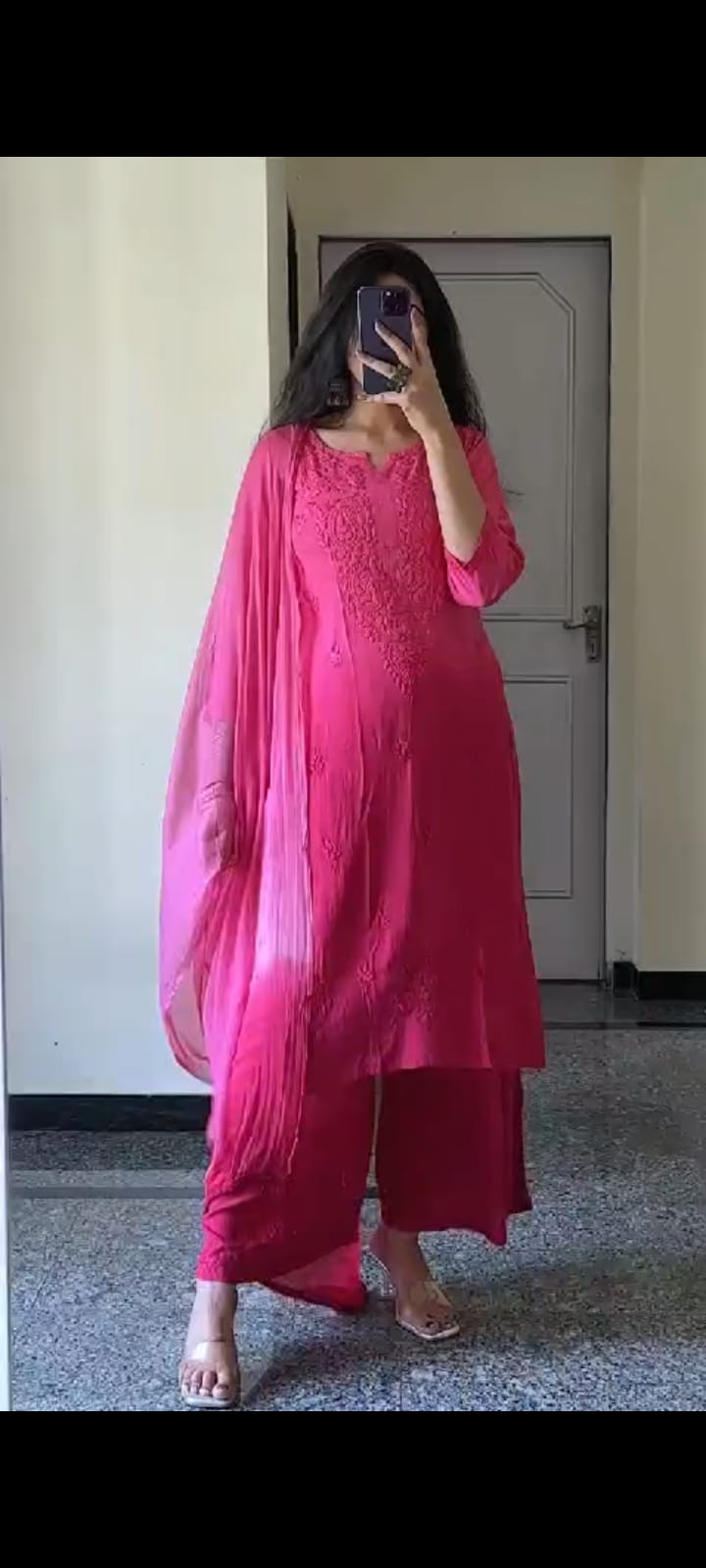 Premium Rayon Dyed Chikankari Cord Set