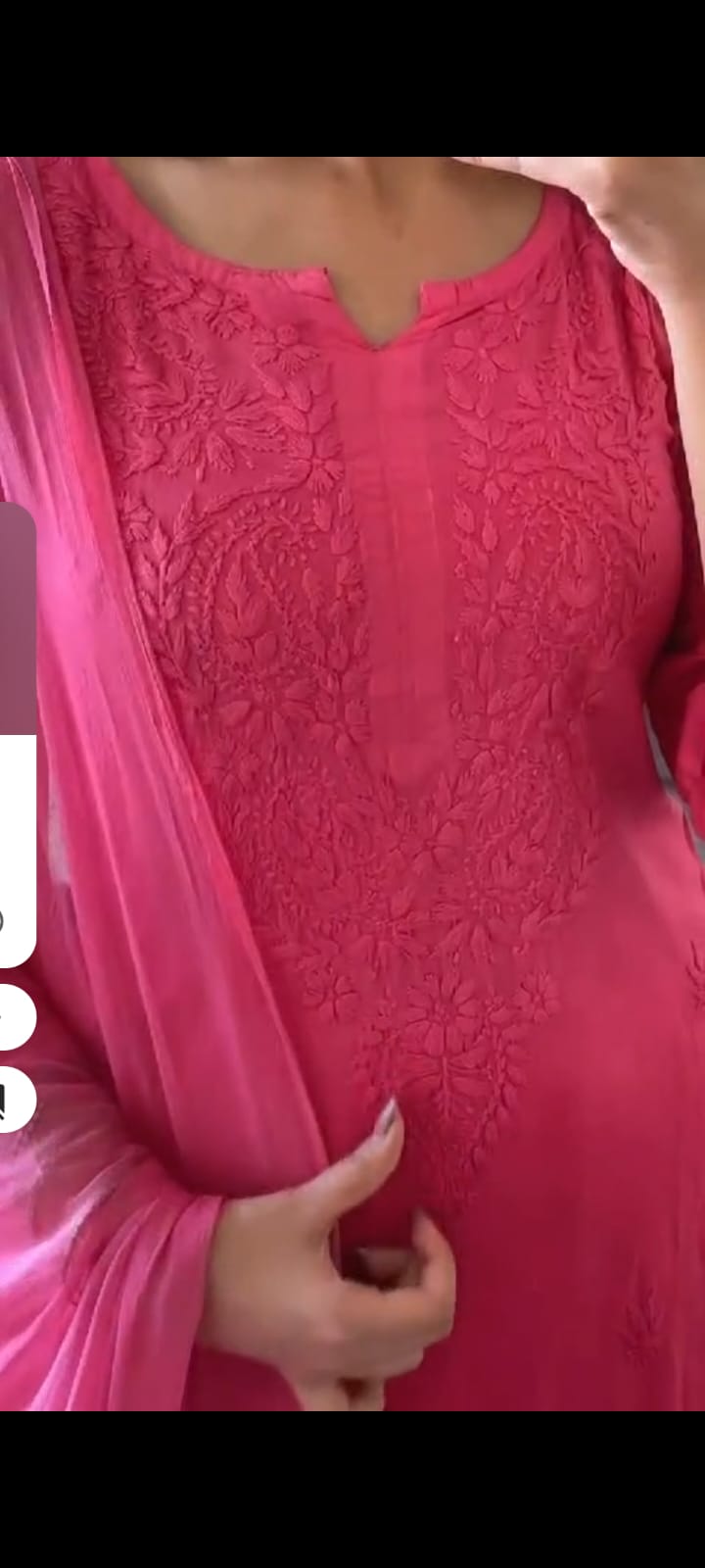 Premium Rayon Dyed Chikankari Cord Set