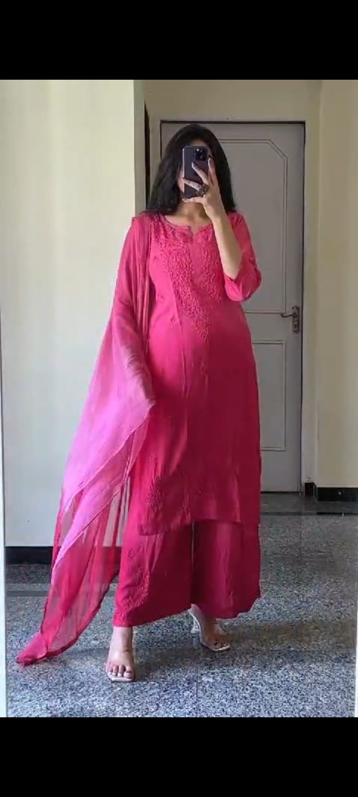 Premium Rayon Dyed Chikankari Cord Set