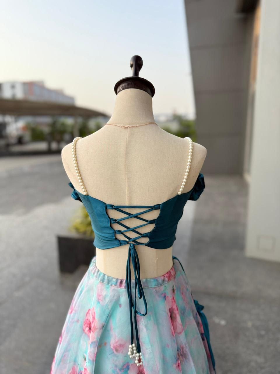 Elegant Organza Silk Lehenga Set