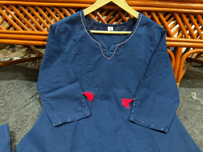 Pure Cotton Suit with Ajrakh Dupatta