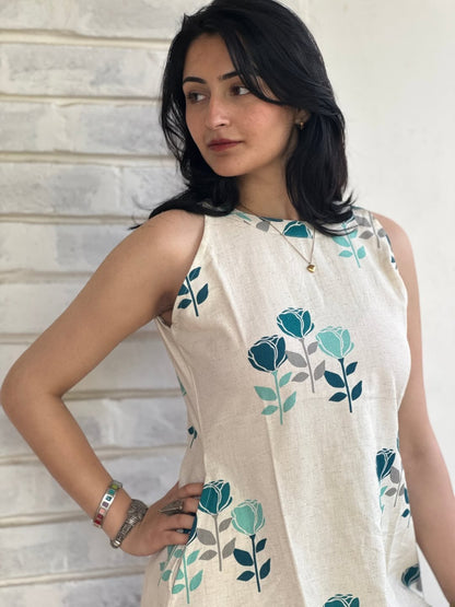 Printed Cotton Kurta Palazzo Set