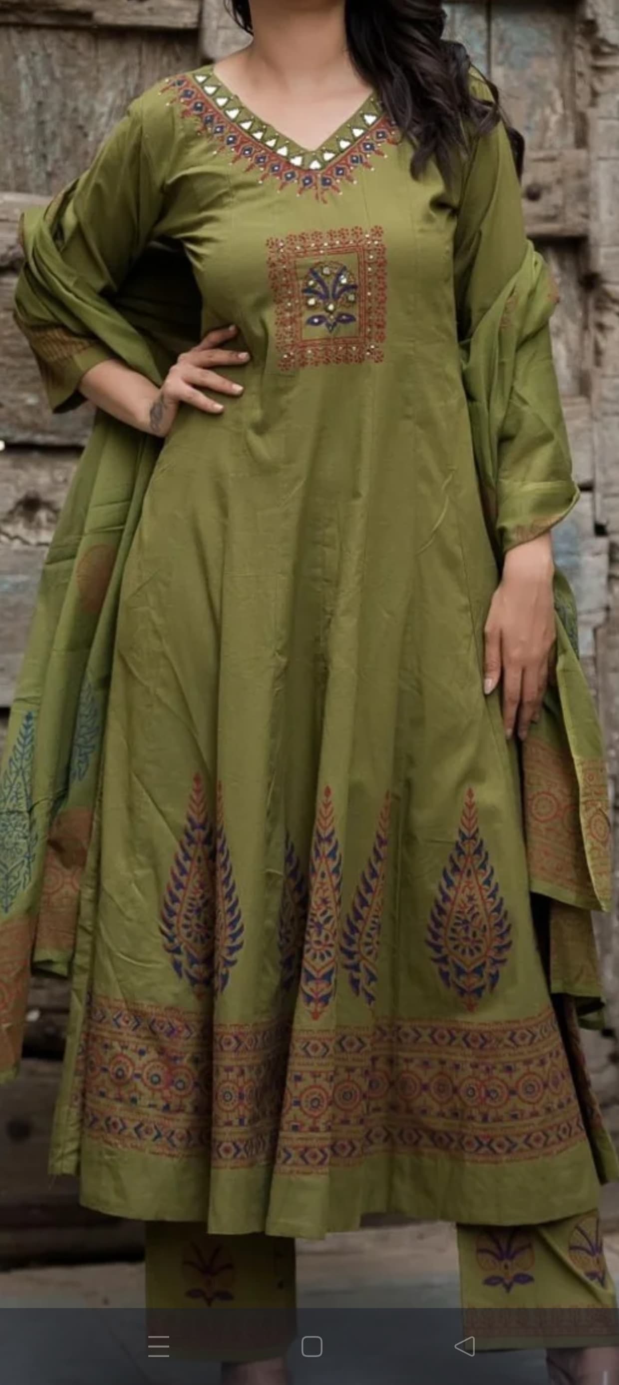 Festive Daywear Pure Cotton Kurti Set