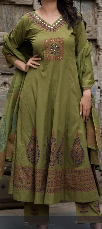 Festive Daywear Pure Cotton Kurti Set