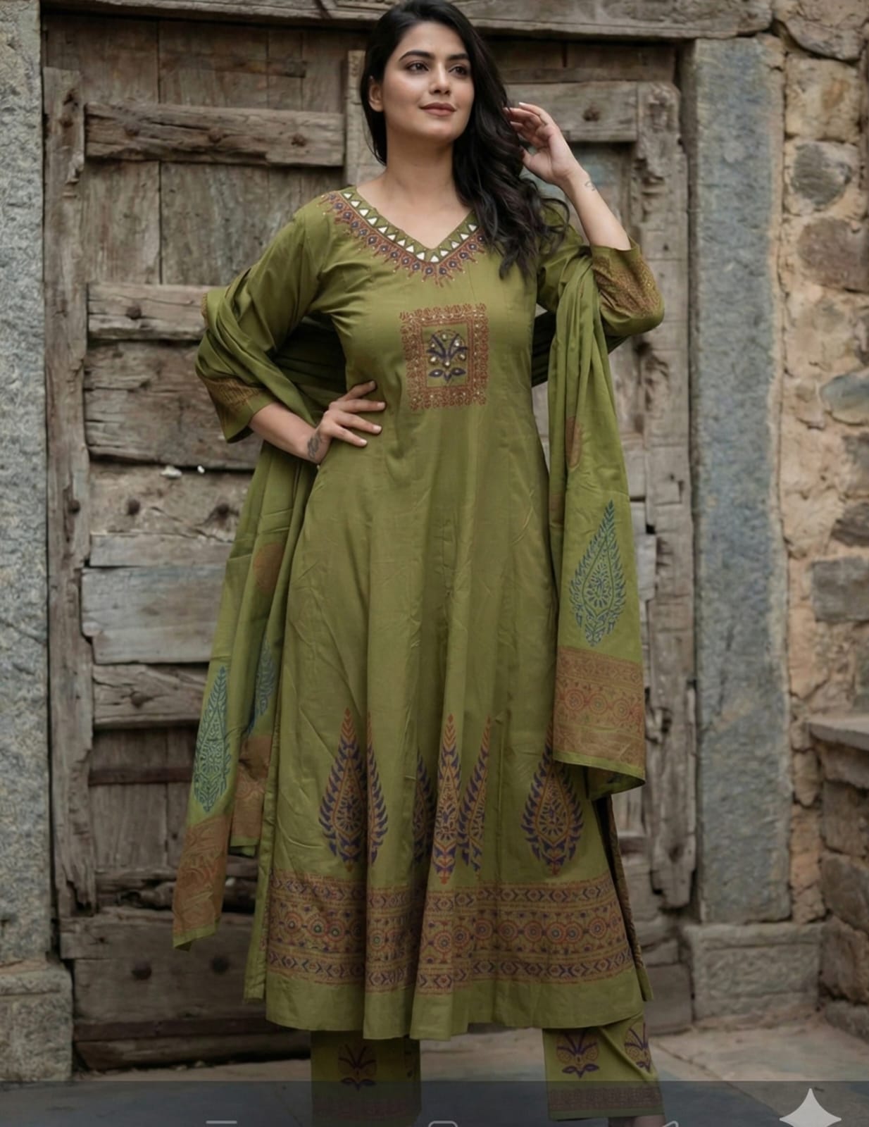 Festive Daywear Pure Cotton Kurti Set