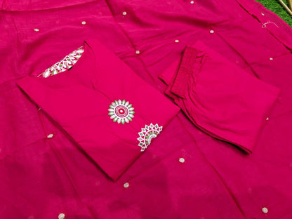 Pure Cotton Embroidered Suit Set