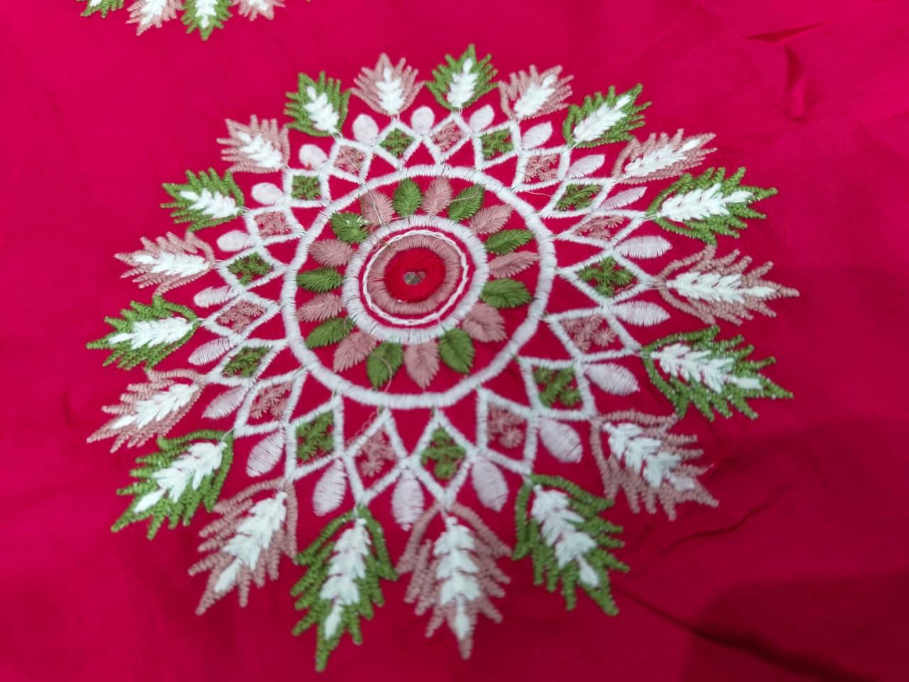 Pure Cotton Embroidered Suit Set