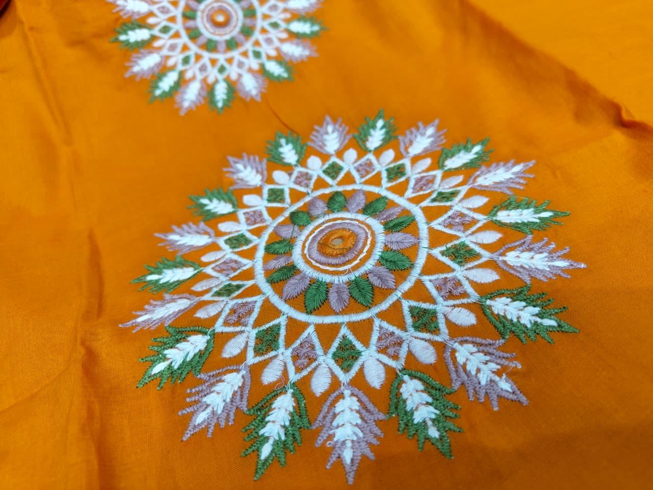 Pure Cotton Embroidered Suit Set